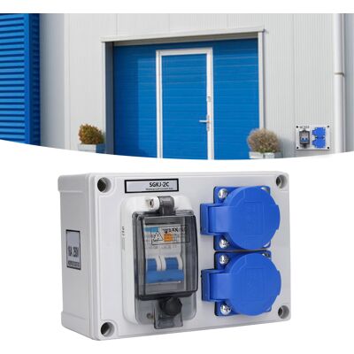 JUTE Deutsche Wandsteckdose Mit 2 Steckdosen, 200-250v, Mit Schalter Und Stecker, 230v 40a, 1p+n Rcd. JUTE Deutsche Wandsteckdose Mit 2 Steckdosen, 200-250v, Mit Schalter Und Stecker, 230v 40a, 1p+n Rcd.
