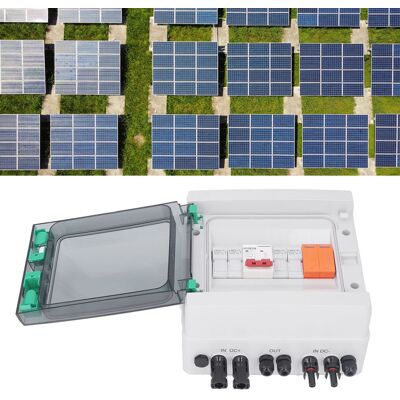 JUTE 2-strängige Dc500v Solar-photovoltaik-kombinationsbox, 15a Sicherung, Überspannungsschutz, 32a Dc Leitungsschutzschalter, Überspannungsschutz Und Solaranschluss, Ip65 Wasserdicht, Geeignet Für Netzgek JUTE 2-strängige Dc500v Solar-photovoltaik-kombinationsbox, 15a Sicherung, Überspannungsschutz, 32a Dc Leitungsschutzschalter, Überspannungsschutz Und Solaranschluss, Ip65 Wasserdicht, Geeignet Für Netzgek
