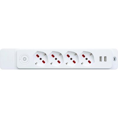 ROSI Modell RS8412UB Mehrfachstecker - 4 Steckdosen, 2 USB, Weiß ROSI Modell RS8412UB Mehrfachstecker - 4 Steckdosen, 2 USB, Weiß