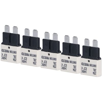 HEAT 25a E37 Auto T1 Rücksetzbarer Leitungsschutzschalter Ul 94v0 Thermoplast Atc Ato 5er-pack HEAT 25a E37 Auto T1 Rücksetzbarer Leitungsschutzschalter Ul 94v0 Thermoplast Atc Ato 5er-pack