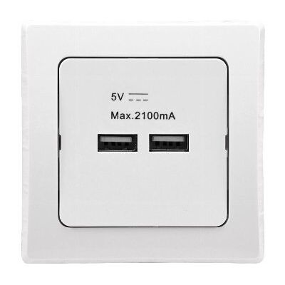 CHILITEC Delphi Usb-ladedose 2xusb, 2a, 10a/250v, Mit 1-fach-rahmen CHILITEC Delphi Usb-ladedose 2xusb, 2a, 10a/250v, Mit 1-fach-rahmen