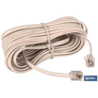 COFAN Flaches Telefonkabel Mit Buchsen (2,2 M) COFAN Flaches Telefonkabel Mit Buchsen (2,2 M)