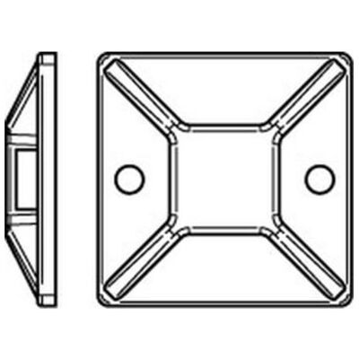 Hellermanntyton - Befestigungssockel Pa66 Schwarz 19 X 19 B= Max. 4,1 S 100 Stk Hellermanntyton - Befestigungssockel Pa66 Schwarz 19 X 19 B= Max. 4,1 S 100 Stk