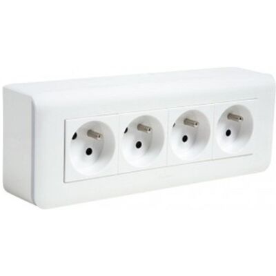 Legrand Mosaik-Kit - Oberfläche, 4 Steckdosen - Elektrikset Legrand Mosaik-Kit - Oberfläche, 4 Steckdosen - Elektrikset