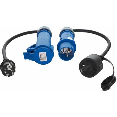 SOLARTRONICS 91414 Cee Schuko Adapter Set 230v 16a Stecker Kupplung Verteiler 3-polig Ip44 SOLARTRONICS 91414 Cee Schuko Adapter Set 230v 16a Stecker Kupplung Verteiler 3-polig Ip44
