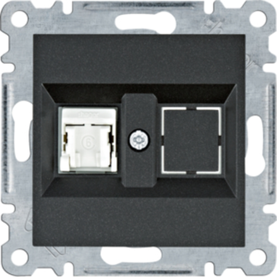Hager Lumina Einzel-computerbuchse Rj45 Cat.6 Utp Schwarz Wl2153 Hager Lumina Einzel-computerbuchse Rj45 Cat.6 Utp Schwarz Wl2153