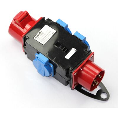 SOLARTRONICS Baustromverteiler Starkstrom Schuko Adapter Verteiler 3 X 230v 1 X 400 V 5-polig 16a Outdoor SOLARTRONICS Baustromverteiler Starkstrom Schuko Adapter Verteiler 3 X 230v 1 X 400 V 5-polig 16a Outdoor