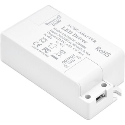 HEAT Led-treiber, Eingang: Ac 100–240 V, 0,35 A Ausgang: Dc 12 V, 0,5 A 6-w-led-transformator Für Badezimmer HEAT Led-treiber, Eingang: Ac 100–240 V, 0,35 A Ausgang: Dc 12 V, 0,5 A 6-w-led-transformator Für Badezimmer