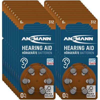 ANSMANN - 312 - Braun - Zinc Air - Hörgeräte-Batterien ANSMANN - 312 - Braun - Zinc Air - Hörgeräte-Batterien