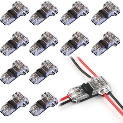 ENLENK 12 Stück Elektrische Steckverbinder, Abzweigsteckverbinder, 3-wege-2-pin-steckverbinder Für Automobilanwendungen, T-haken-spannung, Lötfrei, Wasserdicht, Für Elektrische Kabel 20/ ENLENK 12 Stück Elektrische Steckverbinder, Abzweigsteckverbinder, 3-wege-2-pin-steckverbinder Für Automobilanwendungen, T-haken-spannung, Lötfrei, Wasserdicht, Für Elektrische Kabel 20/