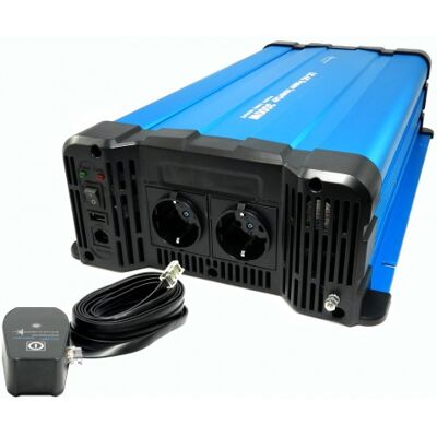 SOLARTRONICS Spannungswandler Fs3000dr 24v Zu 230v 3000 Watt Reiner Sinus Blau Fernbedienung Optional Mit Kabelfernbedienung Cr80 SOLARTRONICS Spannungswandler Fs3000dr 24v Zu 230v 3000 Watt Reiner Sinus Blau Fernbedienung Optional Mit Kabelfernbedienung Cr80