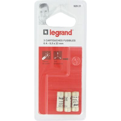 Legrand 092921 Sicherungskartusche - 6A - Vendu par 3 Legrand 092921 Sicherungskartusche - 6A - Vendu par 3