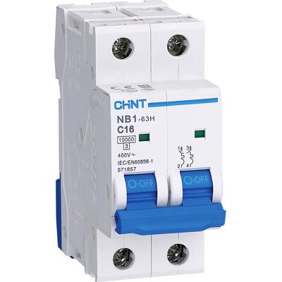 Chint 179825 Leitungsschutzschalter - 2-polig, 13A - Elektrischer Schutz Chint 179825 Leitungsschutzschalter - 2-polig, 13A - Elektrischer Schutz