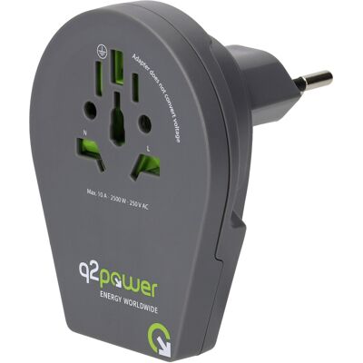 Q2POWER Q2 Power Q2-1-1.00200-th Reiseadapter Q2POWER Q2 Power Q2-1-1.00200-th Reiseadapter