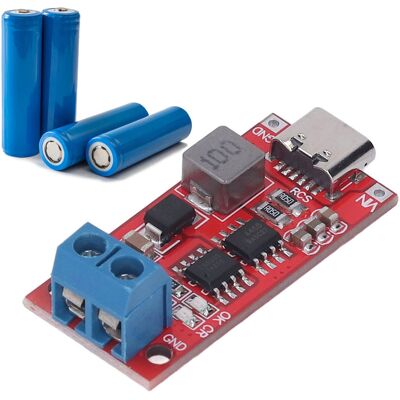 JUTE Dc 3-6v 3s Aufwärtswandler, Lademodul Für 18650 Lithium-polymer-akkus, Typ-c-schnittstelle, 4a JUTE Dc 3-6v 3s Aufwärtswandler, Lademodul Für 18650 Lithium-polymer-akkus, Typ-c-schnittstelle, 4a