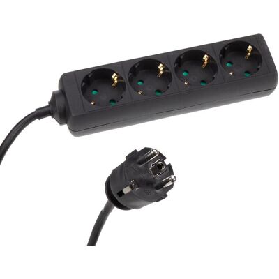 HQ POWER 4-fach-steckdosenleiste Mit Schrumpfschlauch - 3g1.5 - Kabel: 1.5 M - Schuko HQ POWER 4-fach-steckdosenleiste Mit Schrumpfschlauch - 3g1.5 - Kabel: 1.5 M - Schuko