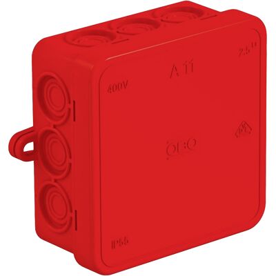 OBO Bettermann - Modell 2000164 - Quadratische Anschlussdose - IP54 - Rot OBO Bettermann - Modell 2000164 - Quadratische Anschlussdose - IP54 - Rot