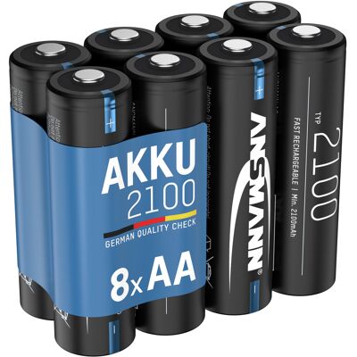 ANSMANN AA 2100mAh - Batterien, wiederaufladbar, 8er-Pack ANSMANN AA 2100mAh - Batterien, wiederaufladbar, 8er-Pack
