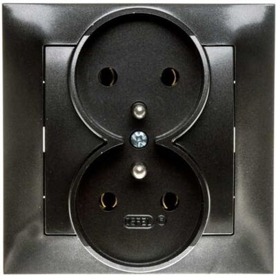 OEM Impresja Doppelsteckdose Mit/ohne Anthrazit Gp-2yz/50 OEM Impresja Doppelsteckdose Mit/ohne Anthrazit Gp-2yz/50
