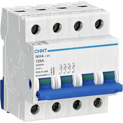 398108 Hauptschalter Blau, Weiß 4polig 40 A 240 V, 415 V 1 St. - Chint 398108 Hauptschalter Blau, Weiß 4polig 40 A 240 V, 415 V 1 St. - Chint