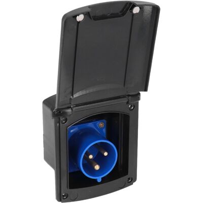 HEAT 32a 220v–250v Wasserdichte 3-polige Einbau-außensteckdose Für Wohnmobile Und Wohnwagen, Schwarze Wasserdichte Wanddose HEAT 32a 220v–250v Wasserdichte 3-polige Einbau-außensteckdose Für Wohnmobile Und Wohnwagen, Schwarze Wasserdichte Wanddose