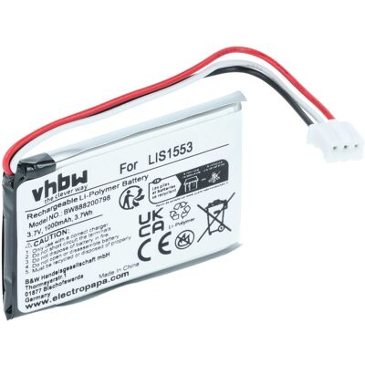 Vhbw - Akku Ersatz Für Sony Lis1553(sy6), Lis1553hnpcs, Lis1553 Für Wireless Headset Kopfhörer (1000 Mah, 3,7 V, Li-polymer) Vhbw - Akku Ersatz Für Sony Lis1553(sy6), Lis1553hnpcs, Lis1553 Für Wireless Headset Kopfhörer (1000 Mah, 3,7 V, Li-polymer)