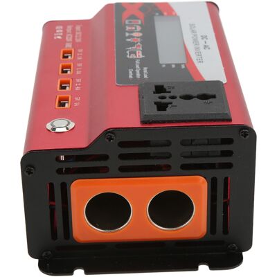 HEAT Roter Kfz-wechselrichter 12v/24v Dc Auf 220v Ac 50hz 420w Lcd-bildschirm, Netzstecker, 1 Ausgang, Umgebungslicht HEAT Roter Kfz-wechselrichter 12v/24v Dc Auf 220v Ac 50hz 420w Lcd-bildschirm, Netzstecker, 1 Ausgang, Umgebungslicht