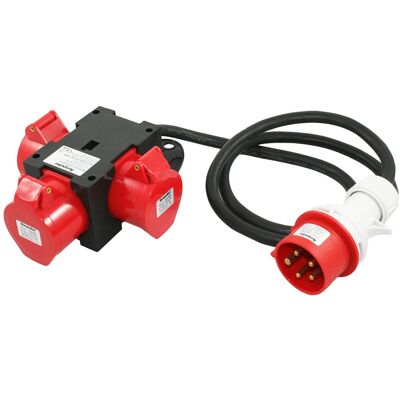 SOLARTRONICS Cee Adapter 16a 3 X 400v 16a Baustromverteiler Stecker Kupplung Verteiler 5-polig Ip44 91445 SOLARTRONICS Cee Adapter 16a 3 X 400v 16a Baustromverteiler Stecker Kupplung Verteiler 5-polig Ip44 91445