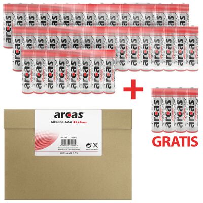 Arcas Alkaline AAA Batterie 36 Stück - Zuverlässige, Langlebige Energie Arcas Alkaline AAA Batterie 36 Stück - Zuverlässige, Langlebige Energie