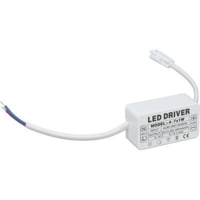 HEAT 4–7 X 1 W Led-treiber, Konstantstrom 300 Ma, Eingang Ac 85–265 V, Ausgang Dc 12–26 V, Netzteil/transformator HEAT 4–7 X 1 W Led-treiber, Konstantstrom 300 Ma, Eingang Ac 85–265 V, Ausgang Dc 12–26 V, Netzteil/transformator