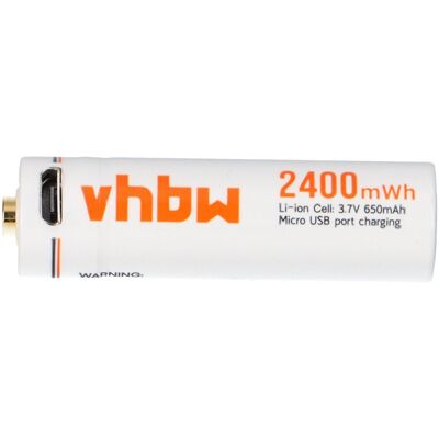 Vhbw - Aa Mignon Akku Mit Micro Usb-anschluss (650 Mah, 3,7 V, Li-ion) Vhbw - Aa Mignon Akku Mit Micro Usb-anschluss (650 Mah, 3,7 V, Li-ion)