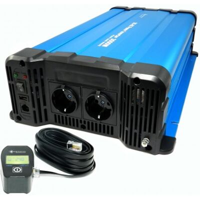 SOLARTRONICS Spannungswandler Fs3000dr 24v Zu 230v 3000 Watt Reiner Sinus Blau Fernbedienung Optional Mit Kabelfernbedienung Crd80 SOLARTRONICS Spannungswandler Fs3000dr 24v Zu 230v 3000 Watt Reiner Sinus Blau Fernbedienung Optional Mit Kabelfernbedienung Crd80