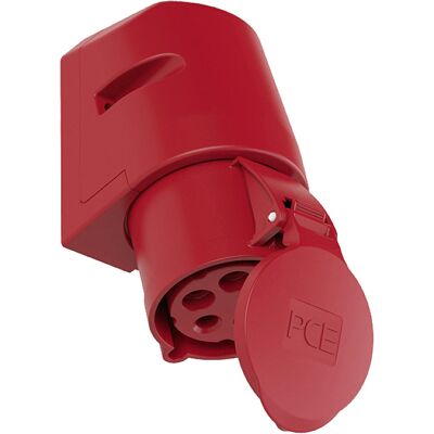 PCE 125-6R Wandsteckdose - CEE 5-polig, 400V, Rot PCE 125-6R Wandsteckdose - CEE 5-polig, 400V, Rot