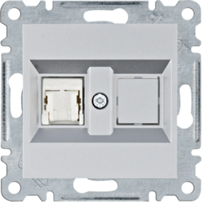 Hager Lumina Einzel-computerbuchse Rj45 Cat.5e Utp Silber Wl2112 Hager Lumina Einzel-computerbuchse Rj45 Cat.5e Utp Silber Wl2112