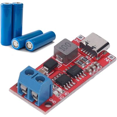 JUTE Dc3-6v 2s Aufwärtswandler, Lademodul Für 18650 Lithium-polymer-akkus, Typ-c-schnittstelle, 4a JUTE Dc3-6v 2s Aufwärtswandler, Lademodul Für 18650 Lithium-polymer-akkus, Typ-c-schnittstelle, 4a