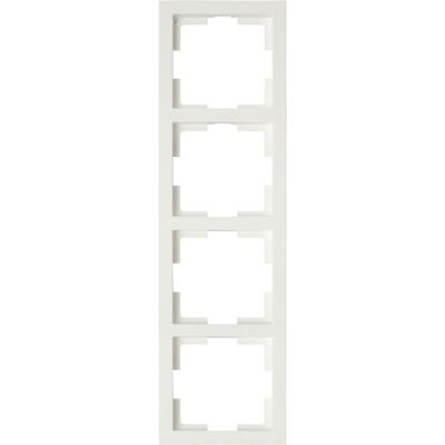 Gao - 4-fach Rahmen / Schalterblende Modul In Cremeweiß, Eckig Gao - 4-fach Rahmen / Schalterblende Modul In Cremeweiß, Eckig
