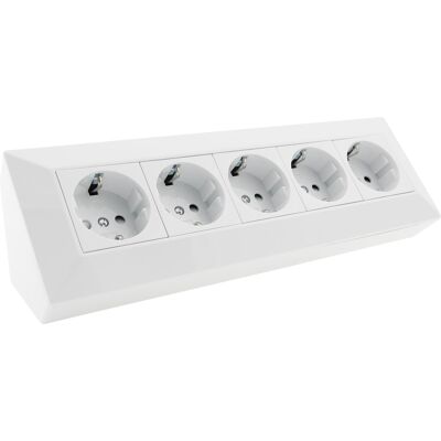 Chilitec - 5-fach Steckdosenblock - weiß - 250V Chilitec - 5-fach Steckdosenblock - weiß - 250V
