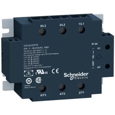 Schneider Electric SSP3A225BDRT - 3-Phasen-Solid-State-Relais - 530VAC - 25A Schneider Electric SSP3A225BDRT - 3-Phasen-Solid-State-Relais - 530VAC - 25A