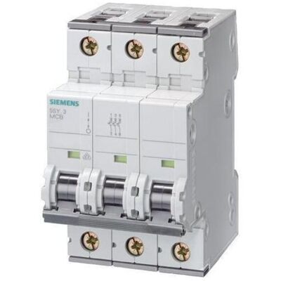 Siemens Leitungsschutzschalter - 16A, C-Kurve, 3-polig, 6kA - Industrie & Haushalt Siemens Leitungsschutzschalter - 16A, C-Kurve, 3-polig, 6kA - Industrie & Haushalt