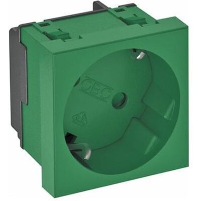 OBO Bettermann 6120077 Grüner Schutzkontakt-Steckdose - Elektrogerät OBO Bettermann 6120077 Grüner Schutzkontakt-Steckdose - Elektrogerät