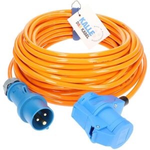 KALLE DAS KABEL Kalle Verlängerungskabel cee 230V 16A 2,5mm² Winkel Extreme Signal Orange IP44 10 Meter