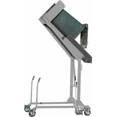 Bauer Mülltonnen-Kippstation MKS-H mit Handpumpe, lackiert, Mausgrau