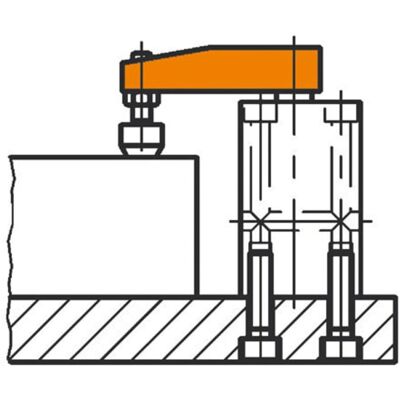 Amf - Spanneisen Din 6316 Gekröpft 26 X 250 Vergütungsstahl Lackiert Amf - Spanneisen Din 6316 Gekröpft 26 X 250 Vergütungsstahl Lackiert