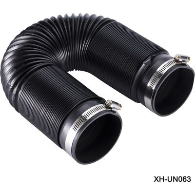 SANS MARQUE Flexibler Kaltluftansaugschlauch Für Kraftfahrzeuge Mit Anschlussstück – 76 Mm, Universell Ausziehbarer Schlauch SANS MARQUE Flexibler Kaltluftansaugschlauch Für Kraftfahrzeuge Mit Anschlussstück – 76 Mm, Universell Ausziehbarer Schlauch