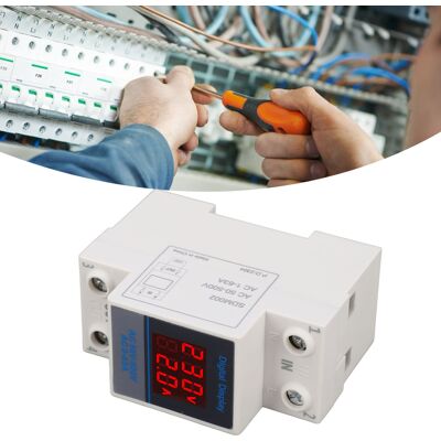 JUTE Digitales Haushaltsvoltmeter Und -amperemeter Mit Doppelanzeige, Schienenmontage, Mit Integriertem Stromwandler, Ac50-500v 0-63a. JUTE Digitales Haushaltsvoltmeter Und -amperemeter Mit Doppelanzeige, Schienenmontage, Mit Integriertem Stromwandler, Ac50-500v 0-63a.