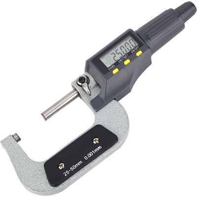 HEAT Digitales Elektronisches Mikrometer 0,001 Mm, Außenmikrometer, Messschieber, 25–50 Mm HEAT Digitales Elektronisches Mikrometer 0,001 Mm, Außenmikrometer, Messschieber, 25–50 Mm