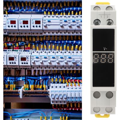 JUTE Modulares Einphasiges Digitales Voltmeter Auf Din-schiene Ac80-500v, Elektronisches Und Elektrisches Messgerät Sdm011 JUTE Modulares Einphasiges Digitales Voltmeter Auf Din-schiene Ac80-500v, Elektronisches Und Elektrisches Messgerät Sdm011