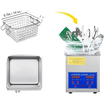 OEM Ultraschallreiniger, Tiefenreinigungstechnologie, Digitales Bedienfeld, 2 L OEM Ultraschallreiniger, Tiefenreinigungstechnologie, Digitales Bedienfeld, 2 L