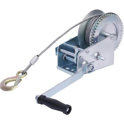 OEM Handwinde, 10 Meter Stahlseil, 1500 Kg Tragfähigkeit, Manuelle Bedienung, Verzinkt, Robuste Konstruktion OEM Handwinde, 10 Meter Stahlseil, 1500 Kg Tragfähigkeit, Manuelle Bedienung, Verzinkt, Robuste Konstruktion