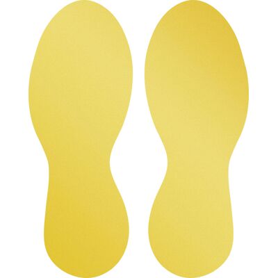 104704 Bodenmarkierungsform Fuß, Ablösbar Gelb 5 Paar (b X H) 90 Mm X 240 Mm - Durable 104704 Bodenmarkierungsform Fuß, Ablösbar Gelb 5 Paar (b X H) 90 Mm X 240 Mm - Durable